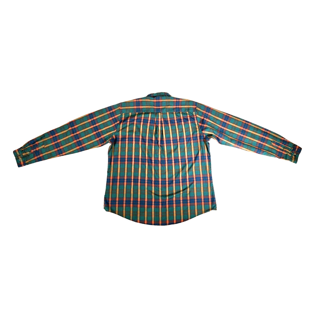 Par Four Sporting Collection Womens Sz 16 Long Sleeve Green Blue Red Plaid Shirt - Picture 8 of 8
